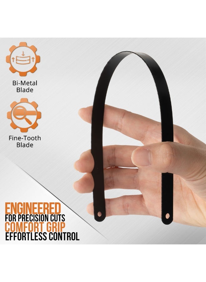 كسيبي منشار بذراع قابل للتمديد 8 بوصة، منشار عالي التحمل بلمسة سوداء، شفرة من المعدن الصلب، منشار يدوي، أداة قطع، للبستانيين، البلاستيك، الأنابيب، النجارة، المعدن والخشب. - Image 3